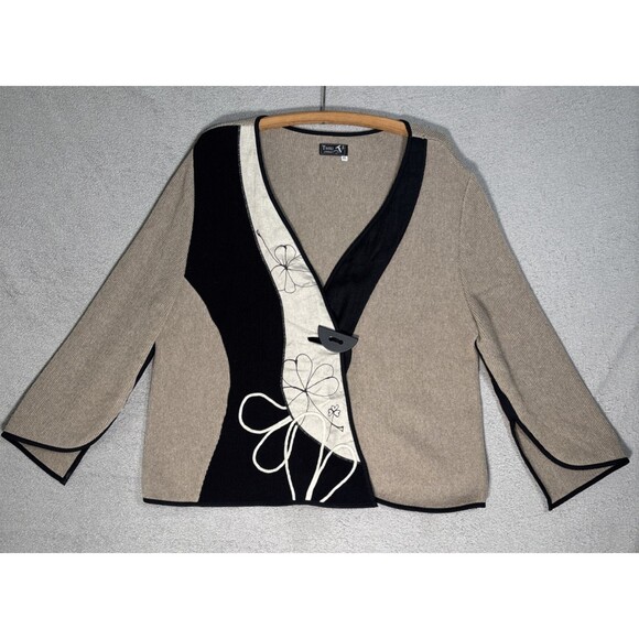 Tivoli Of Ireland Cardigan Knit Sweater Womens Size XXL Bohemian Lagenlook Artsy - Picture 2 of 16